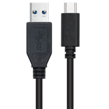 Nanocable Cable USB-C a USB-A 3.1 Gen2 10 Gbps 3A 2m Negro